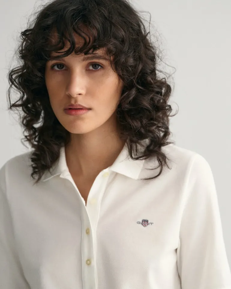 Shield Piqué Poloshirt eggshell