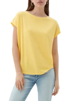 Shirt aus Lyocellmix gelb