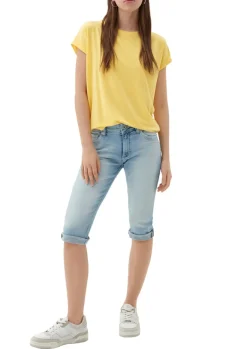 Shirt aus Lyocellmix gelb