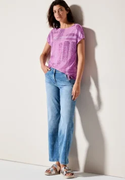 Shirt in Ausbrenner-Optik anemone pink