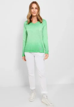 Shirt in gewaschener Optik smash green
