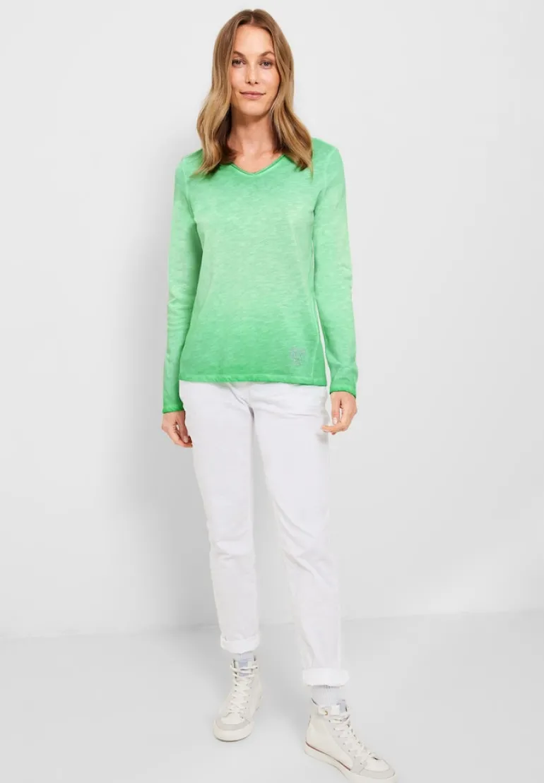 Shirt in gewaschener Optik smash green