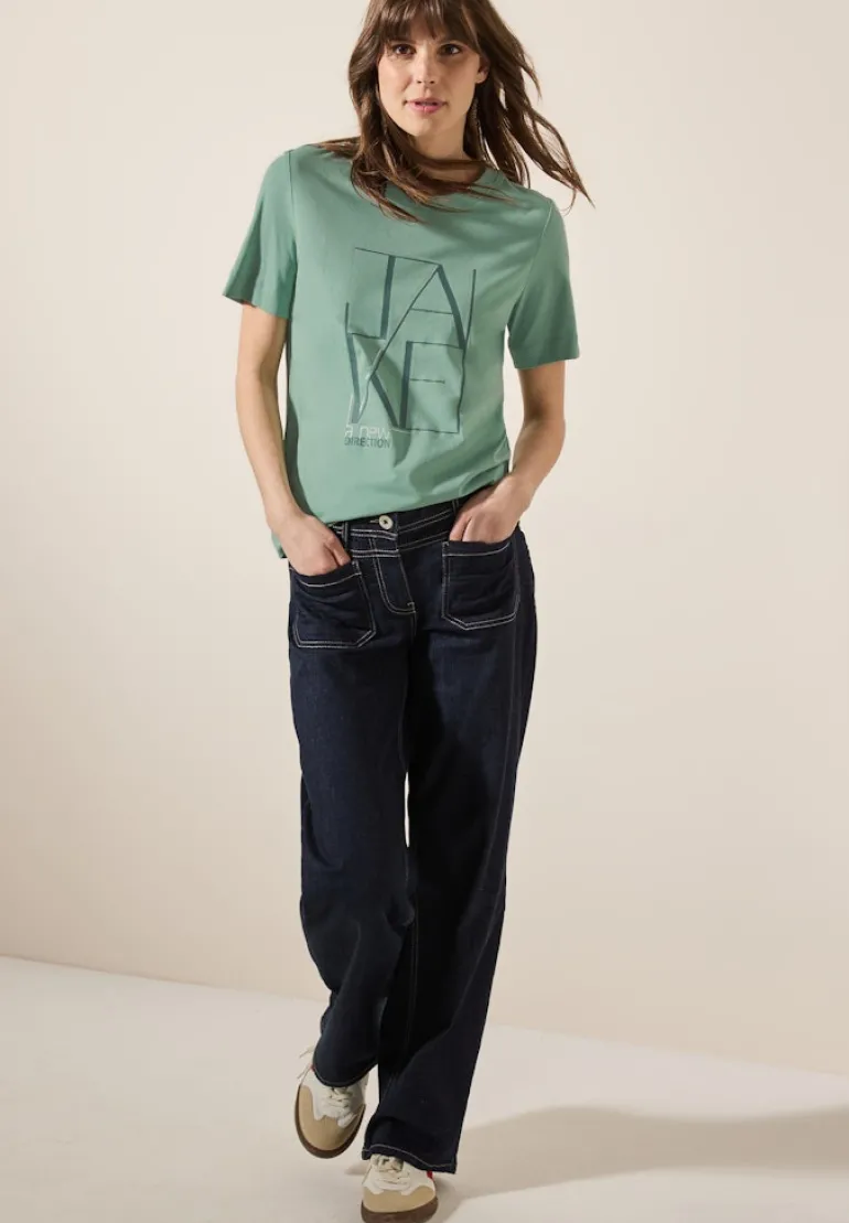Shirt mit Artwork matcha green