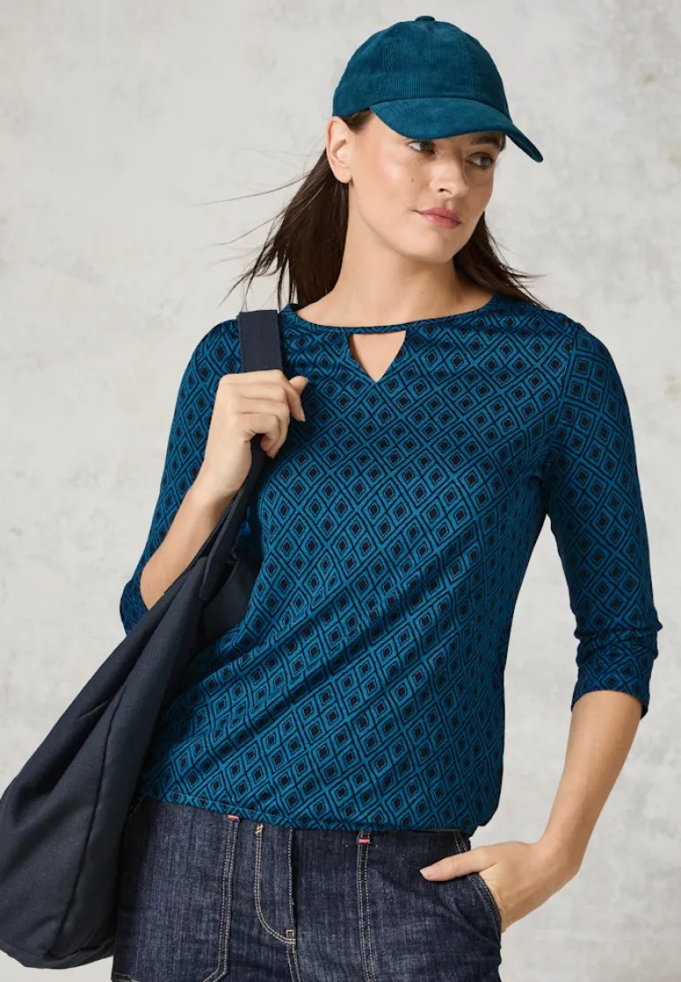 Shirt mit Cut Out celestial aqua blue