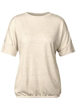 Shirt mit Dekosteinen pearl beige