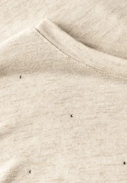 Shirt mit Dekosteinen pearl beige