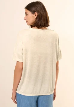 Shirt mit Dekosteinen pearl beige