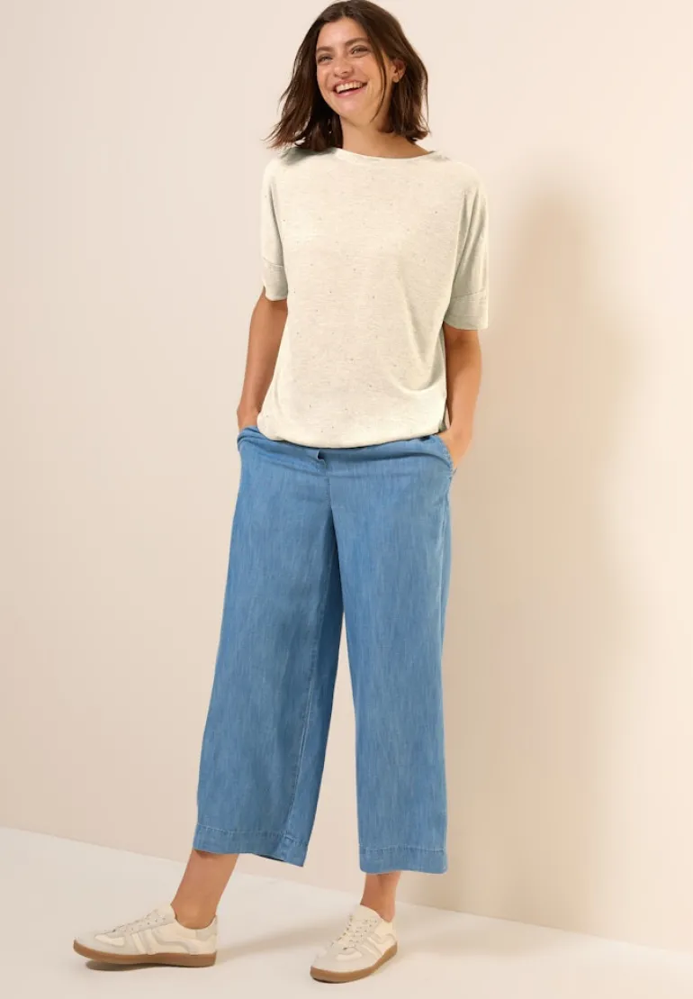 Shirt mit Dekosteinen pearl beige
