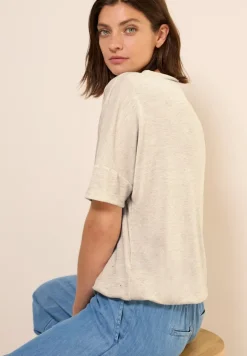 Shirt mit Dekosteinen pearl beige