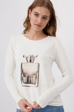 Shirt mit Flakon-Print marshmallow