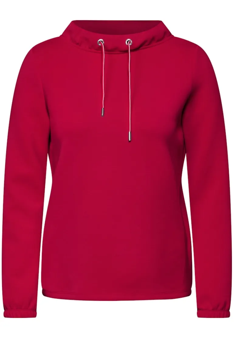 Shirt mit Funnelneck granita red