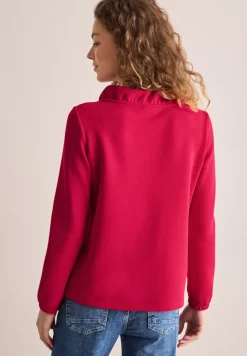 Shirt mit Funnelneck granita red