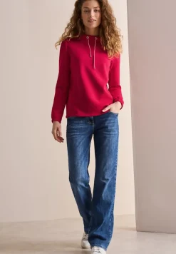 Shirt mit Funnelneck granita red