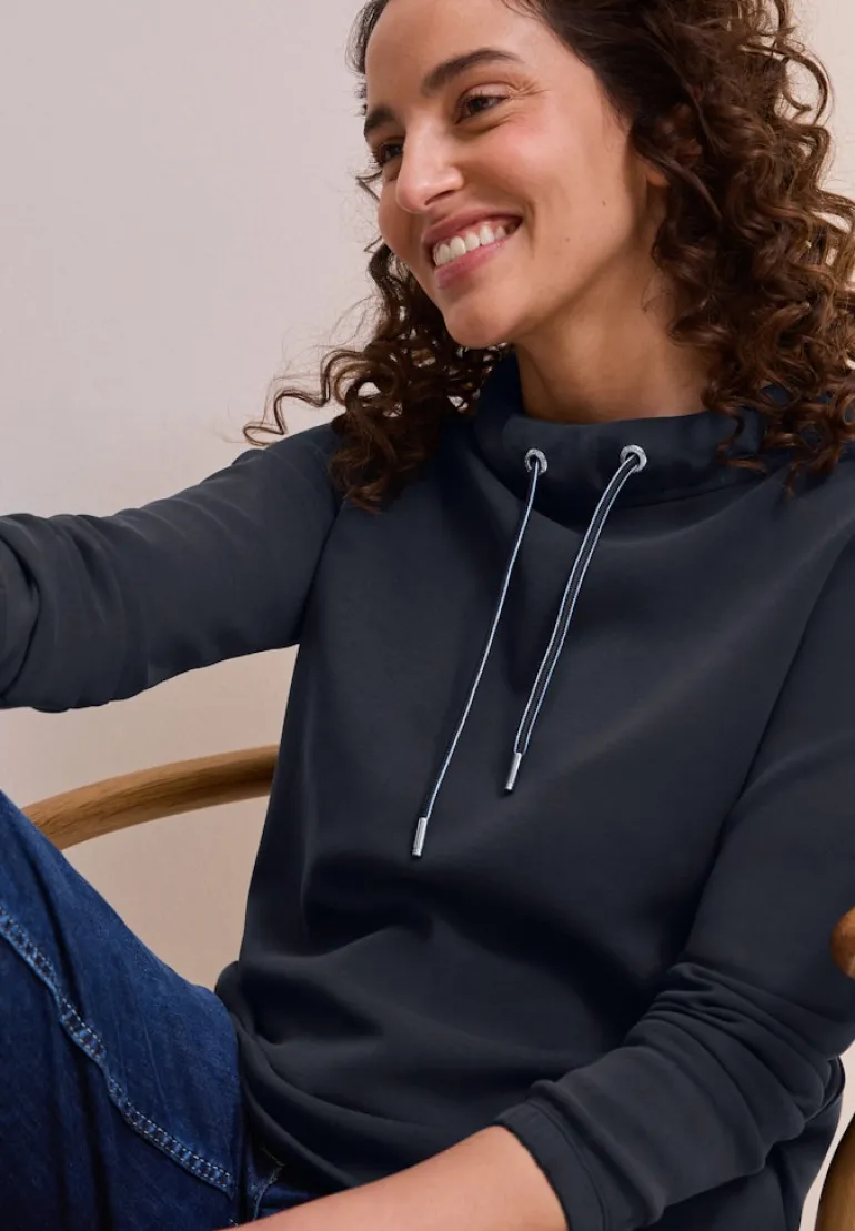 Shirt mit Funnelneck universal blue