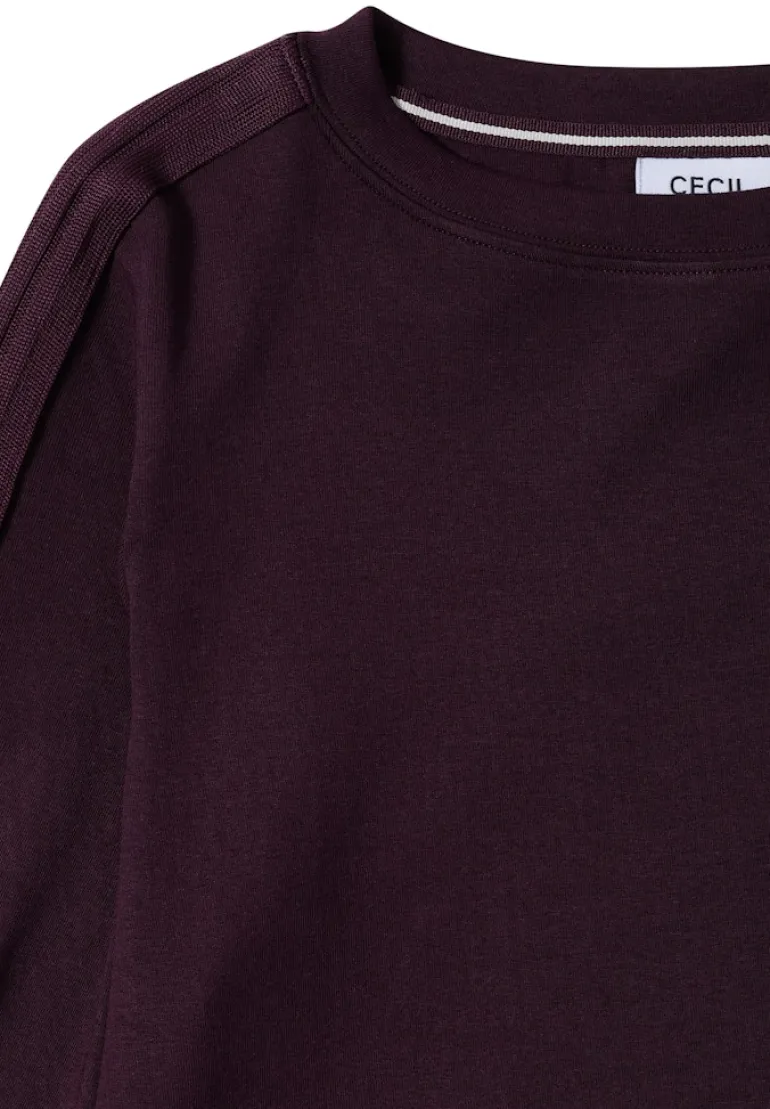 Shirt mit Gallonstreifen eggplant red