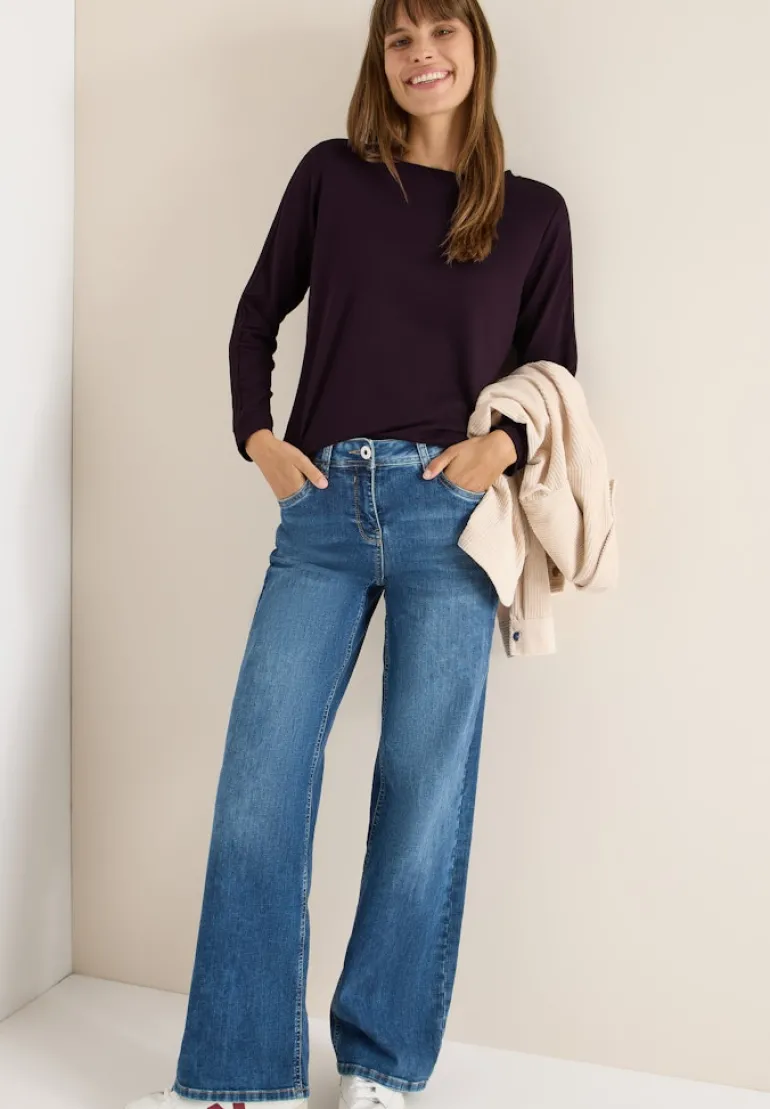 Shirt mit Gallonstreifen eggplant red