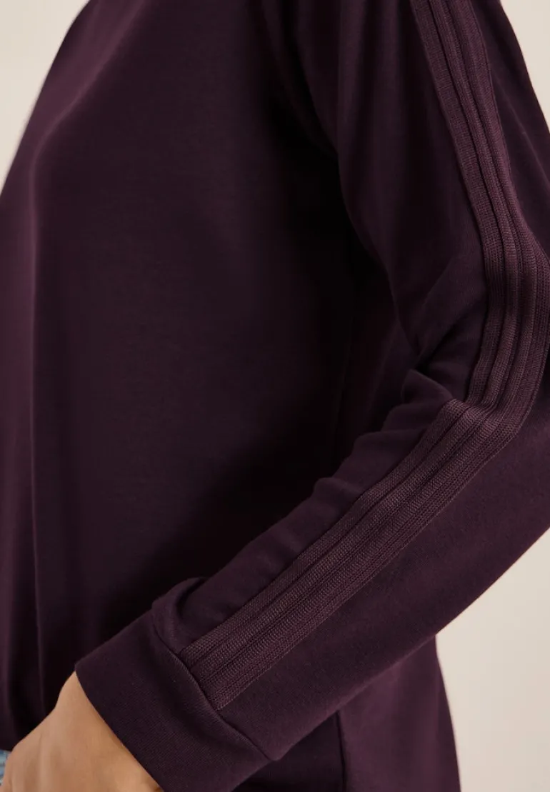 Shirt mit Gallonstreifen eggplant red