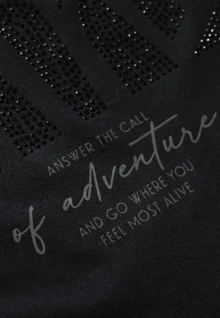 Shirt mit Glitzer-Motiv black