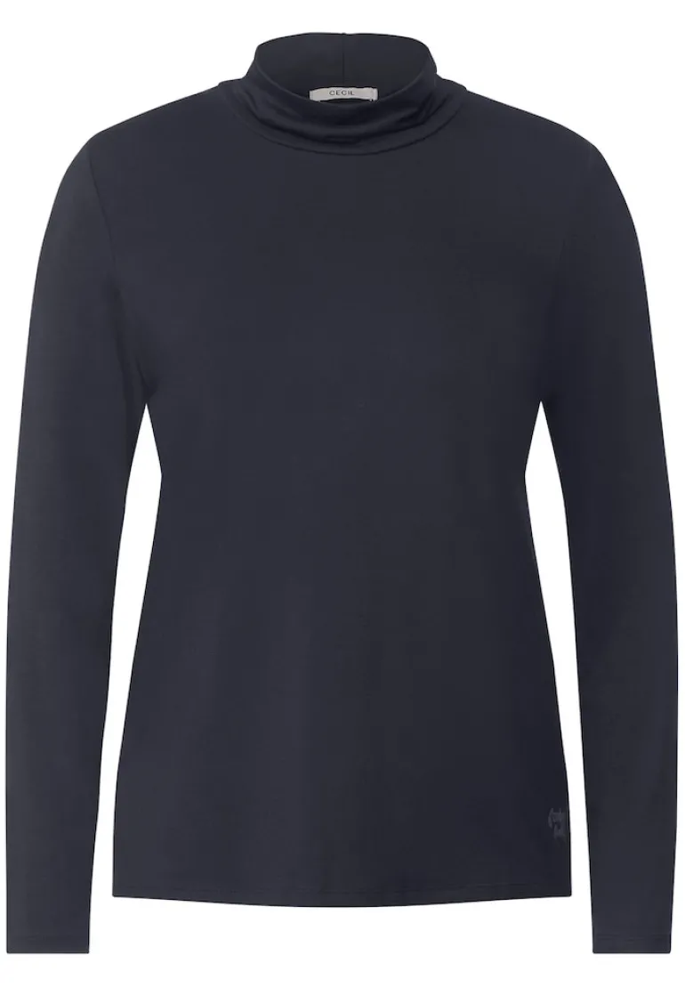 Shirt mit hohem Kragen night sky blue