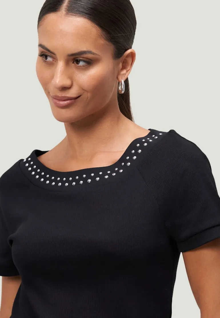 Shirt mit Nieten patch blacksilver