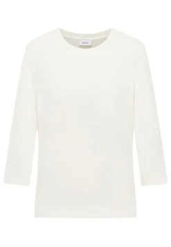 Shirt mit Rippstruktur vanilla white