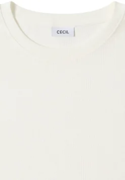 Shirt mit Rippstruktur vanilla white