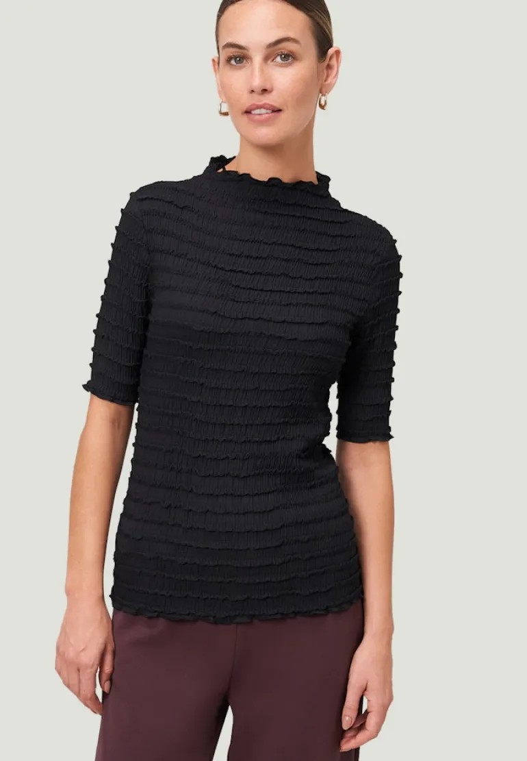 Shirt mit Rüschen black beauty