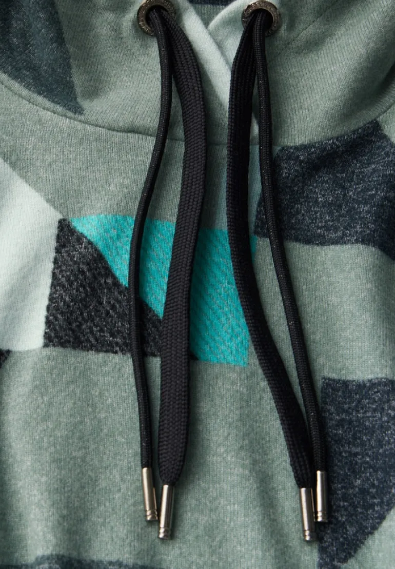 Shirt mit Schalkragen glaced green melange