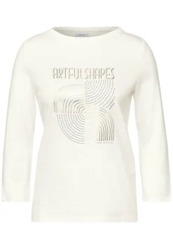 Shirt mit Schimmer-Print vanilla white