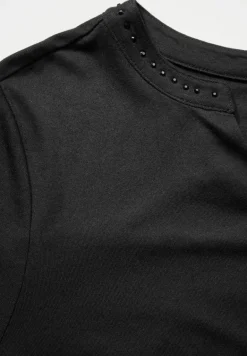 Shirt mit Schmucksteinchen black