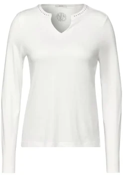 Shirt mit Schmucksteinchen vanilla white