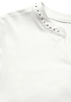 Shirt mit Schmucksteinchen vanilla white