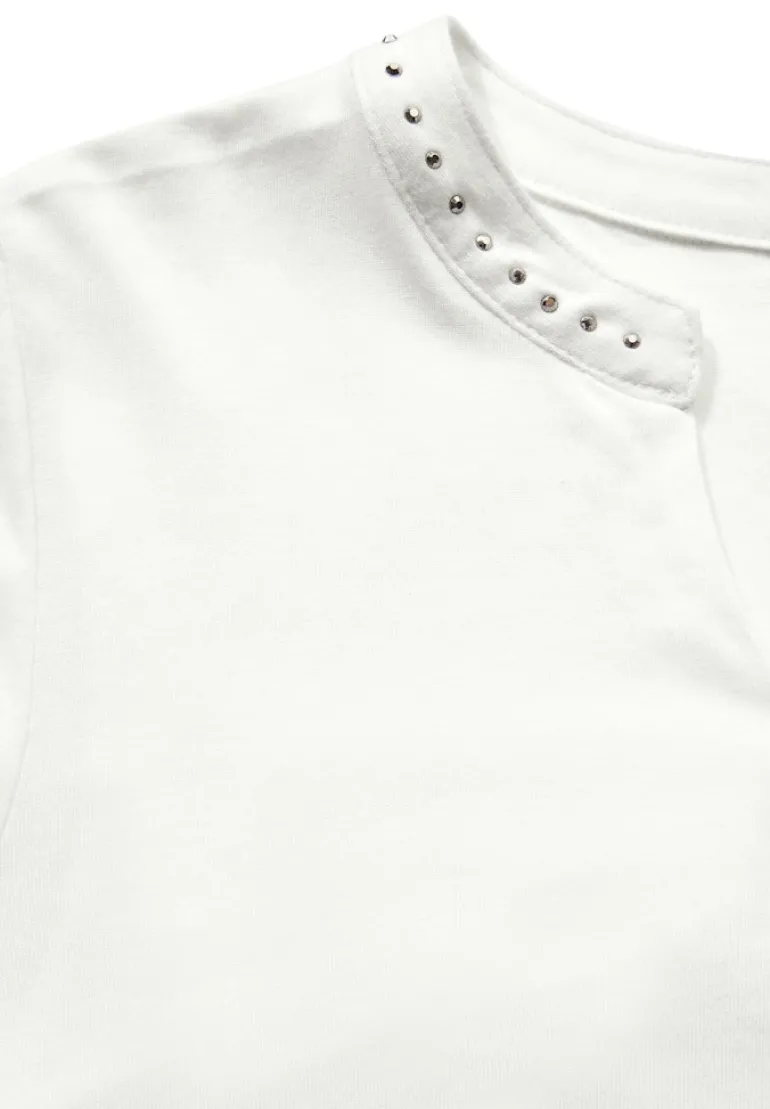 Shirt mit Schmucksteinchen vanilla white