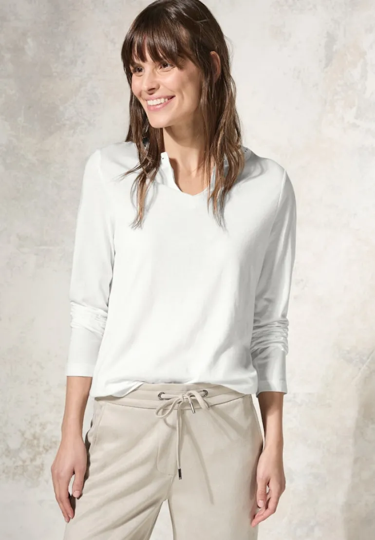 Shirt mit Schmucksteinchen vanilla white