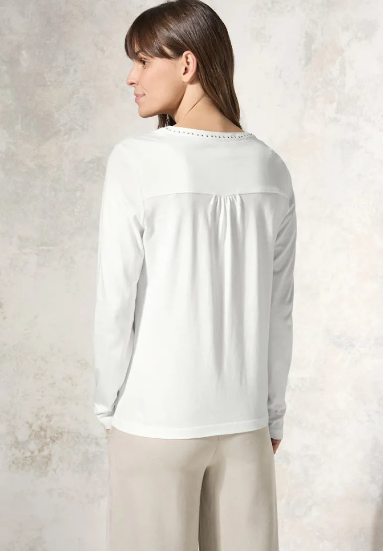 Shirt mit Schmucksteinchen vanilla white
