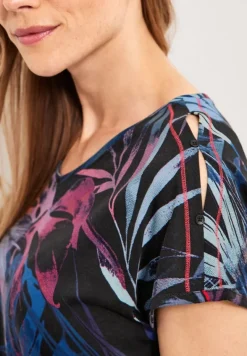 Shirt mit Schulterdetail carbon grey