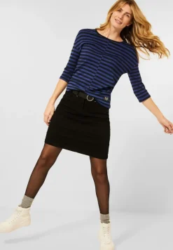 Shirt mit Streifen Muster cosmic blue