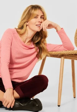 Shirt mit Streifen Muster rose pepper