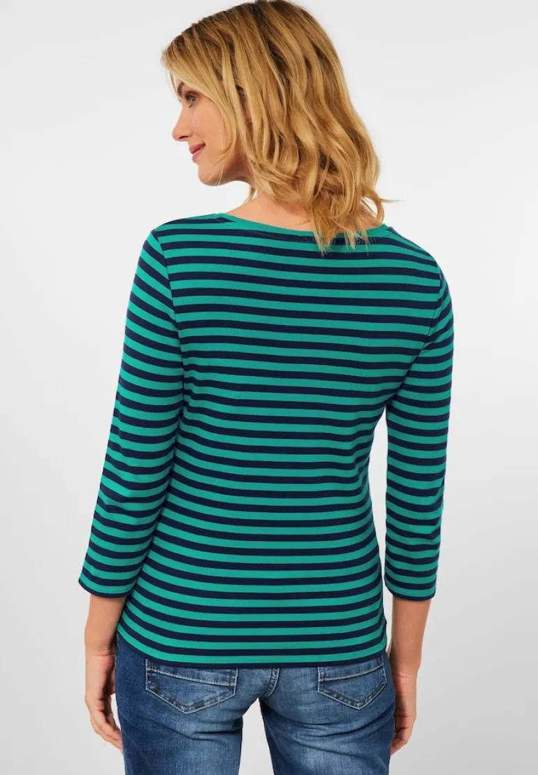 Shirt mit Streifenmuster smaragd green