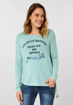 Shirt mit Streifenmuster smaragd green melange