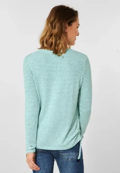 Shirt mit Streifenmuster smaragd green melange