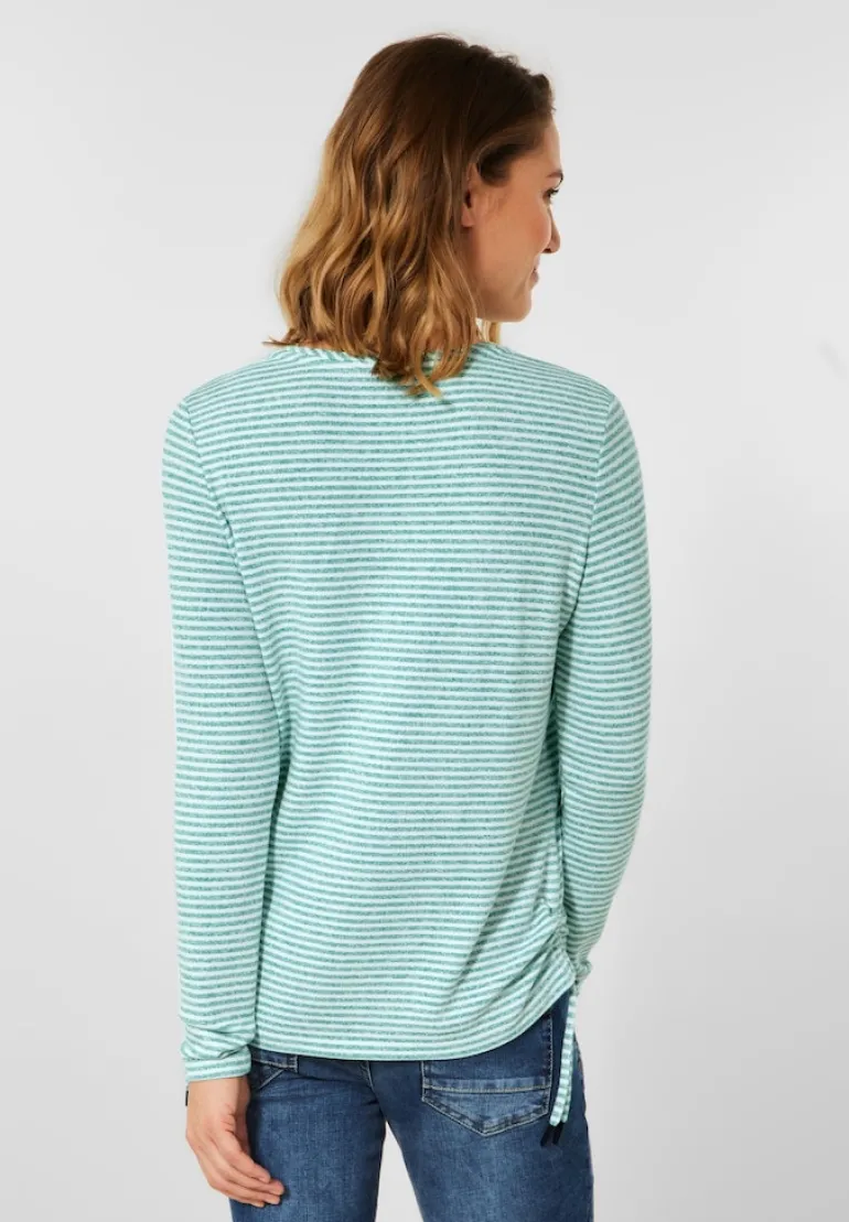 Shirt mit Streifenmuster smaragd green melange