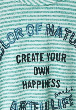 Shirt mit Streifenmuster smaragd green melange