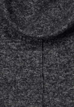 Shirt mit Volumenkragen black melange