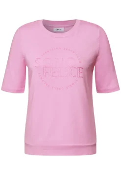 Shirt mit Wording Artwork cherry blossom pink