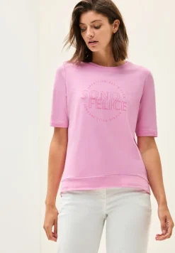 Shirt mit Wording Artwork cherry blossom pink