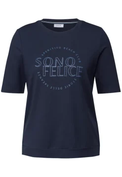 Shirt mit Wording Artwork urban navy blue