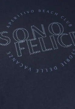 Shirt mit Wording Artwork urban navy blue