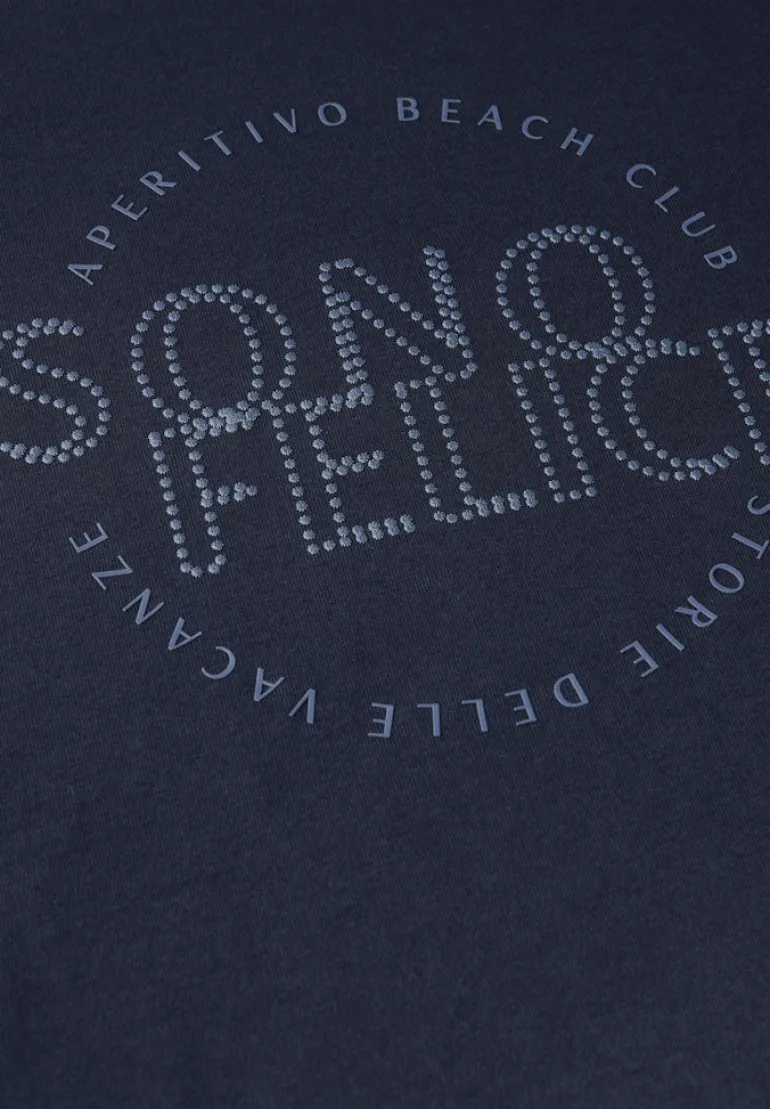 Shirt mit Wording Artwork urban navy blue