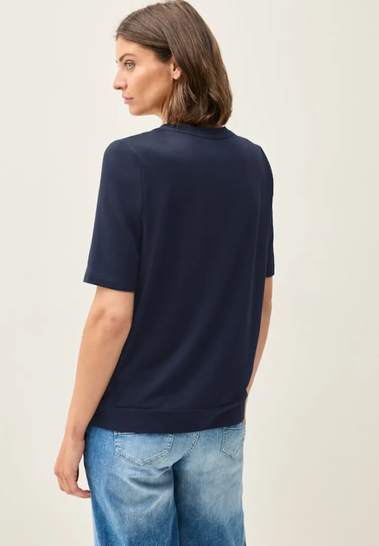 Shirt mit Wording Artwork urban navy blue